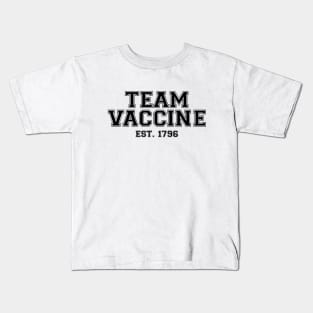 Team Vaccine Black Kids T-Shirt